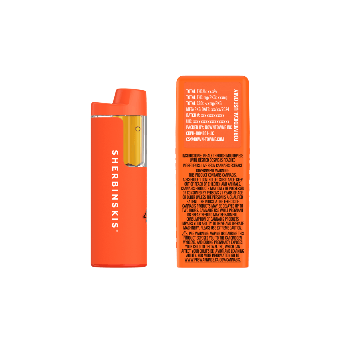 Sherbinskis 2G THCA Live Resin Variable Voltage Vape