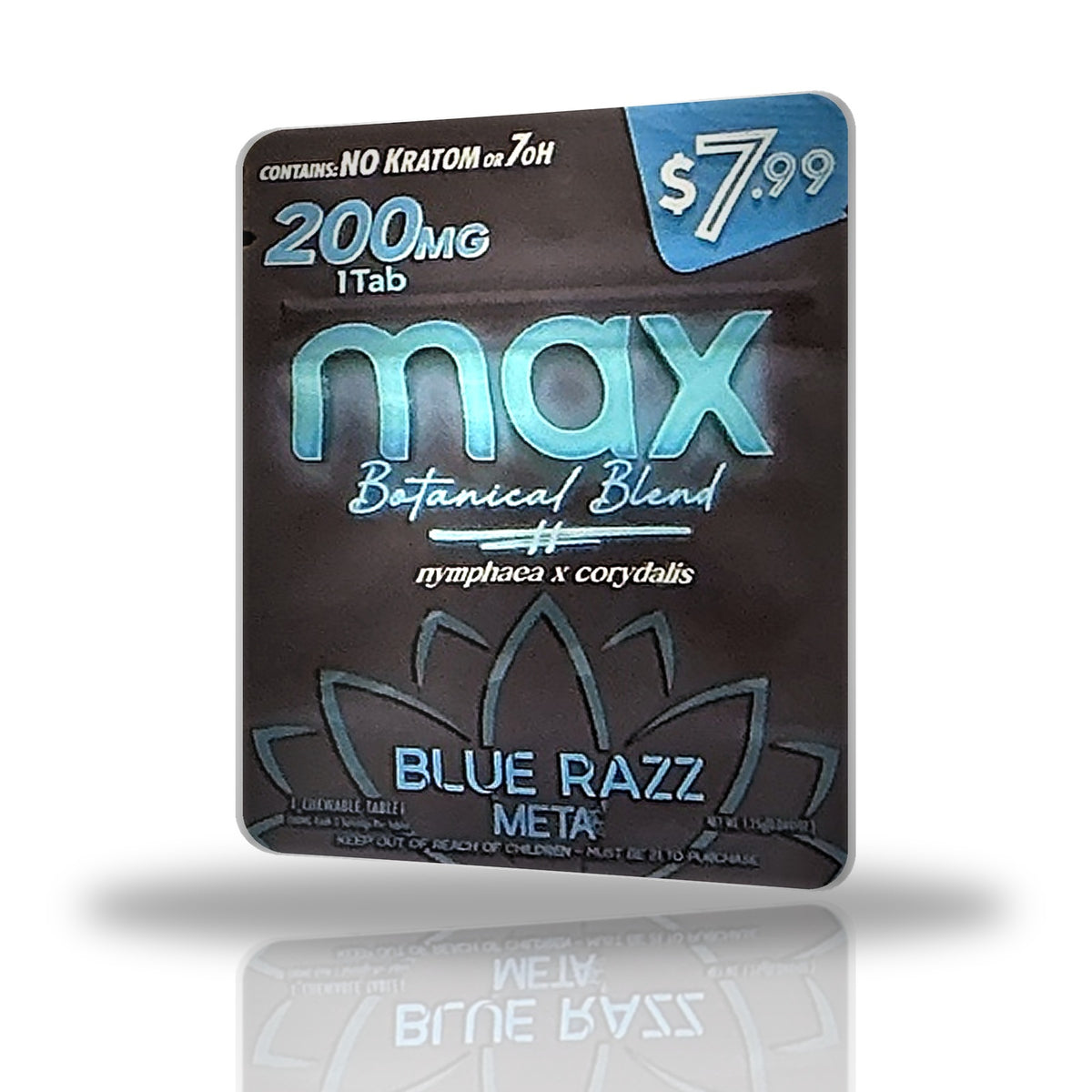 Meta Tabz Max Botanical Blend 200MG tablet 1ct pouch, blue lotus x corydalis — Blue Razz