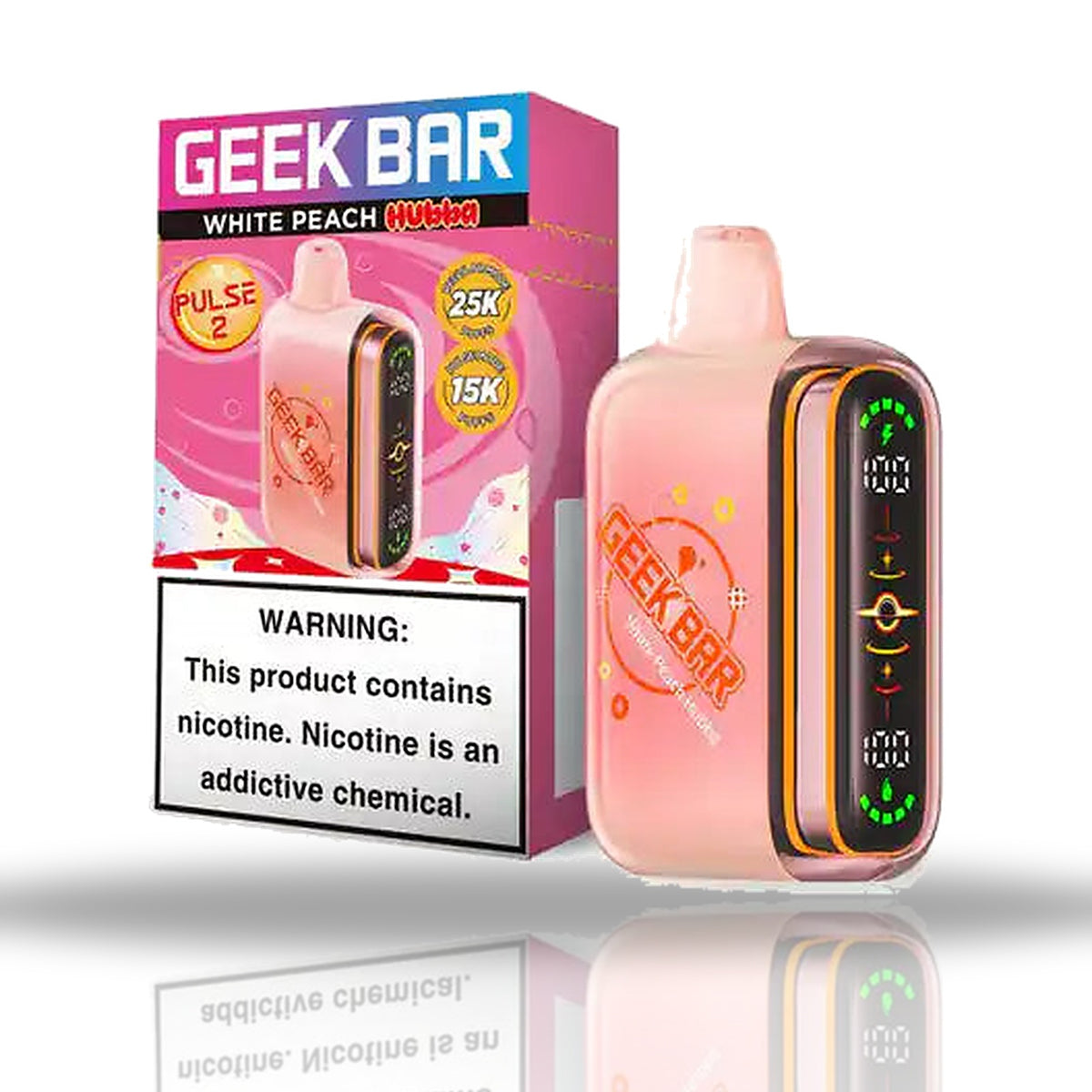 White Peach Hubba — device — Geek Bar Pulse 2 25K Disposable Vape
