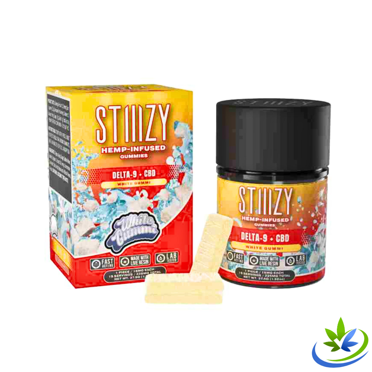 Stiiizy Delta 8 Hemp-Infused Gummies 15 MG Per Gummy(15 Count)