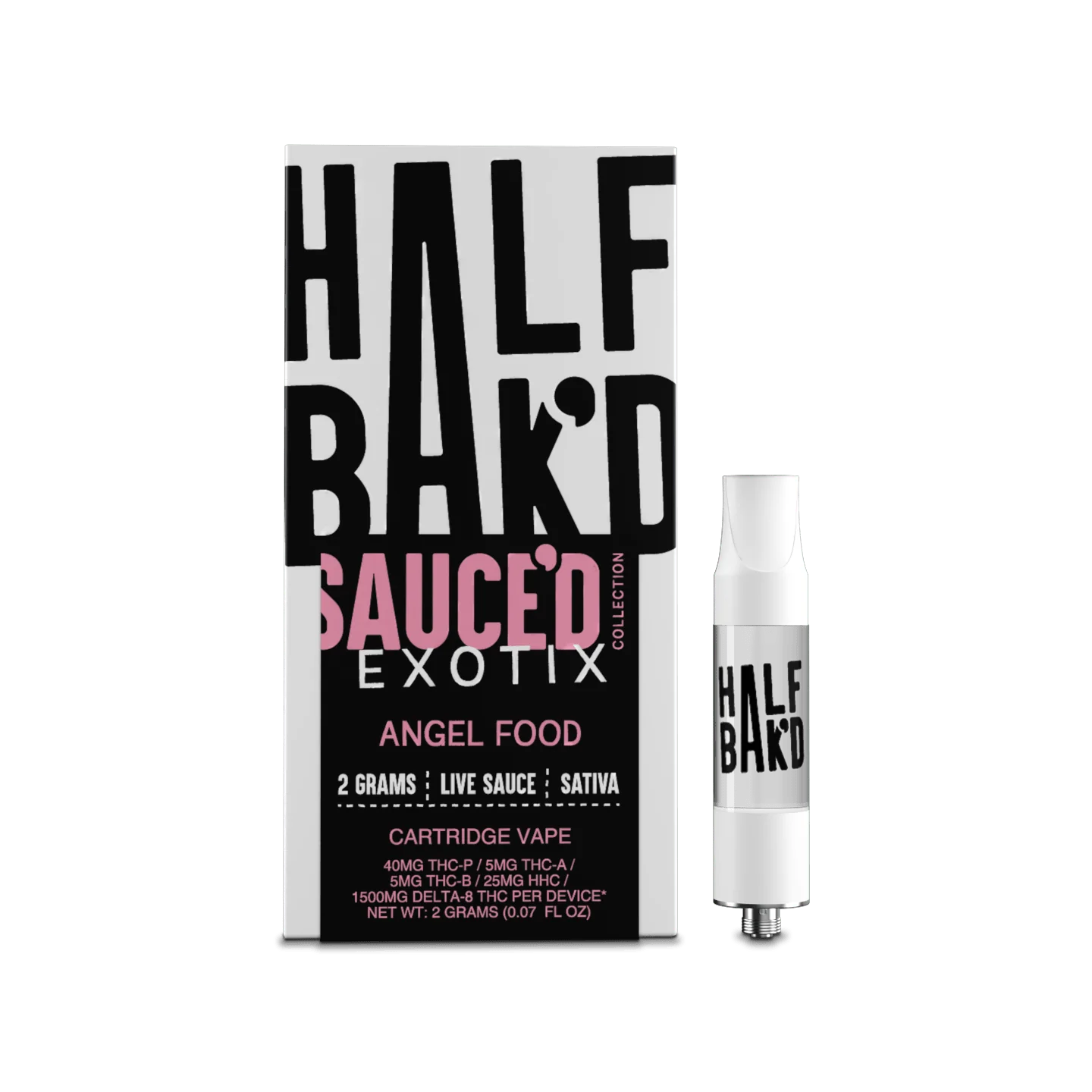 Half Bakd Sauced Exotix Live Sauce THCP 2g Cart