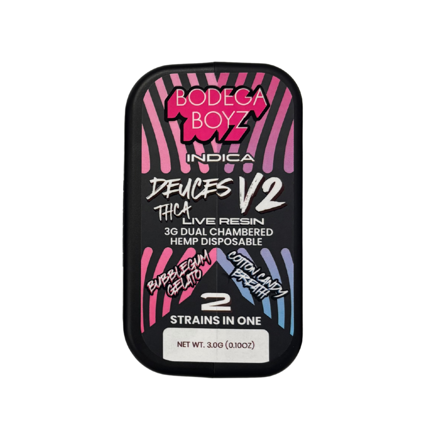 Bodega Boyz Deuces V2 THCA Live Resin 3G Dual Chamber Disposable | Exotics Bodega Boyz Deuces V2 THCA Live Resin 3G Dual Chamber Disposable | Exotics