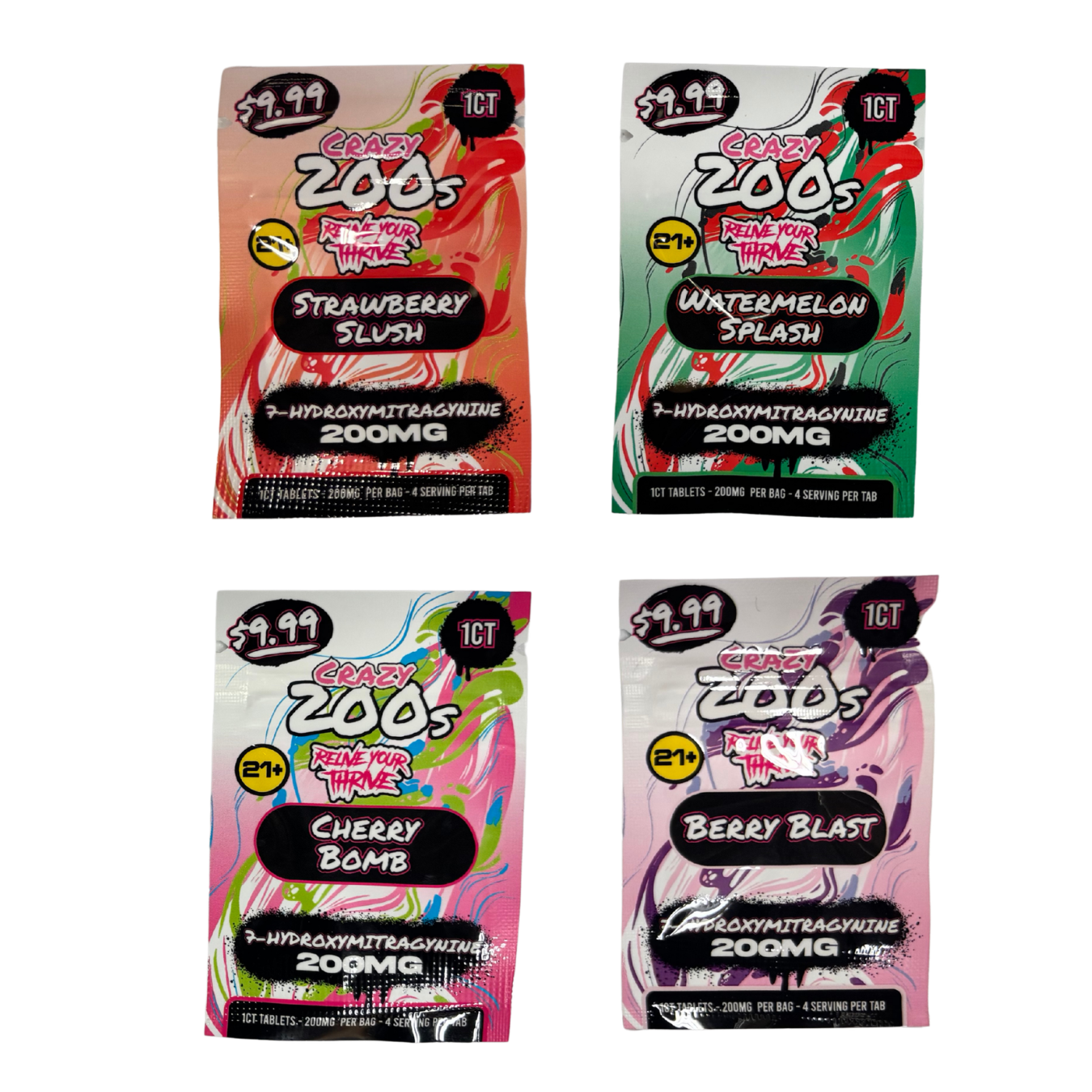 Crazy 200s 7-Hydroxymitragynine 200mg (1 tablets x 200mg)