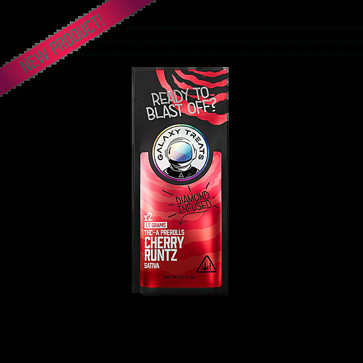 Galaxy Treats THC-A Diamond Infused Pre-Rolls 2PK (3g Total) - View 8