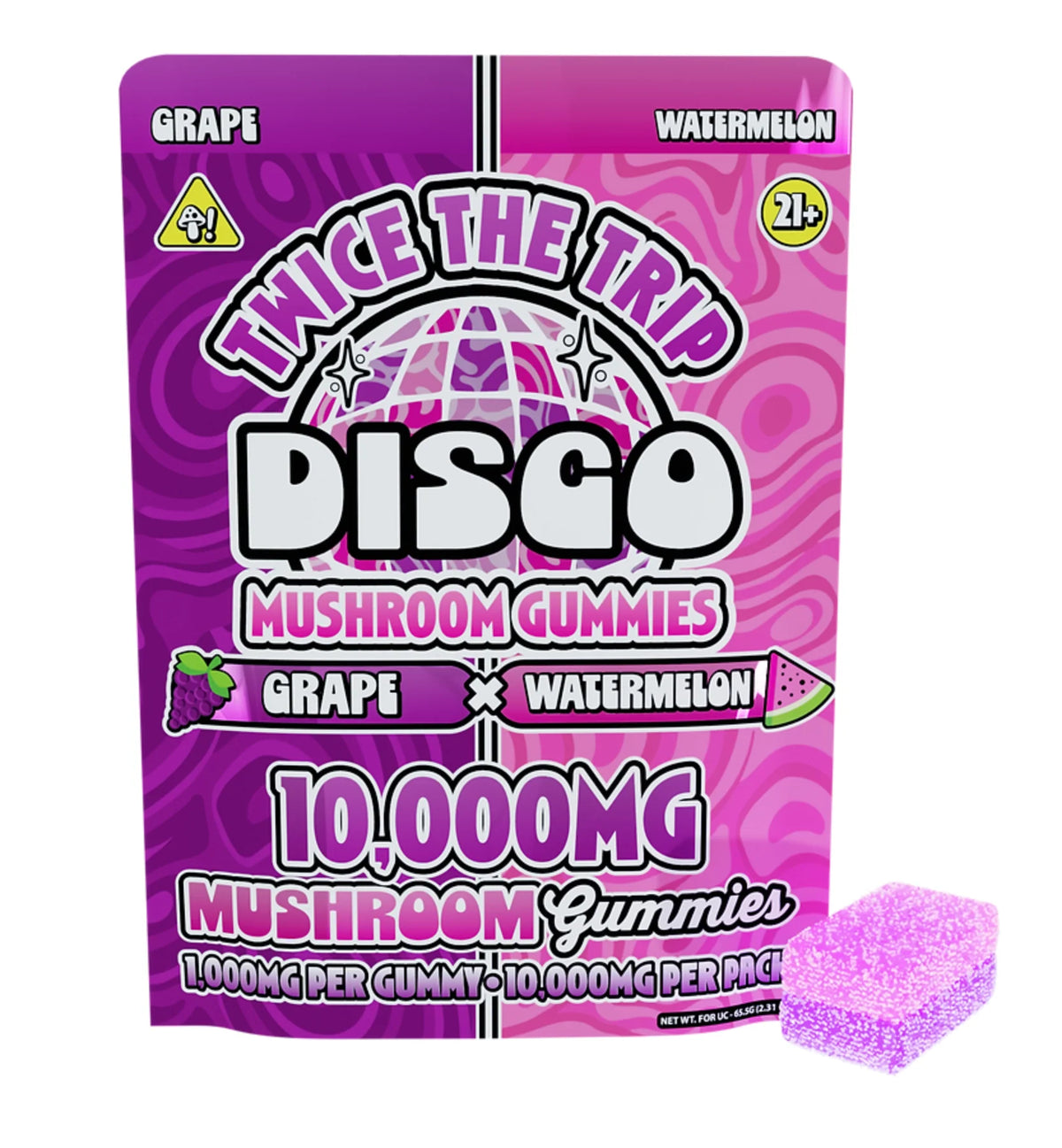 Disco Twice the Trip Mushroom Gummies 2ct (2,000MG Total)