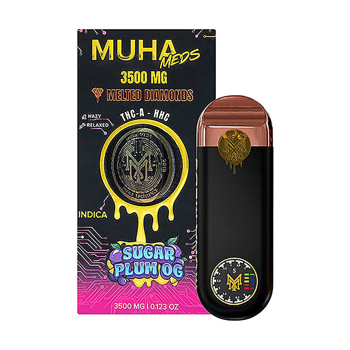 Muha Meds Gen3 Melted Diamonds Disposable 3.5G (THCA-HHC) - Additional View