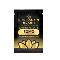 Pure OHMS Black 50MG 7-Hydroxymitragynine Tablet