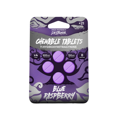 Destroyer 7-Hydroxy Chewable Tablets 4x150MG (600MG Total)