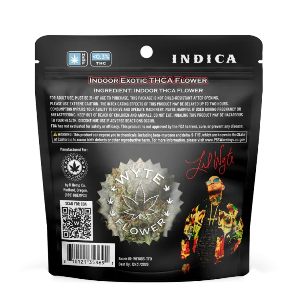 Wyte Flower 3.5g Indoor Exotic Flower- Oreoz(Indica)