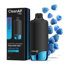 CleanAF CBD Disposable Vape 1200mg CBD nicotine free + rechargeable
