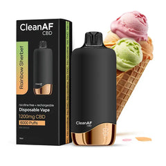 CleanAF CBD Disposable Vape 1200mg CBD nicotine free + rechargeable