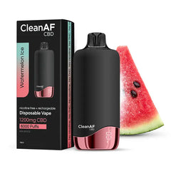 CleanAF CBD Disposable Vape 1200mg CBD nicotine free + rechargeable