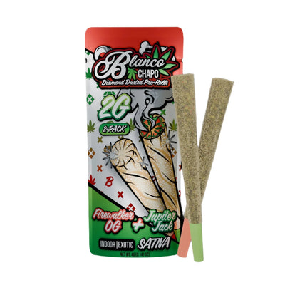 Blanco Chapo Diamond Dusted Pre-Rolls 2PK (4g Total)