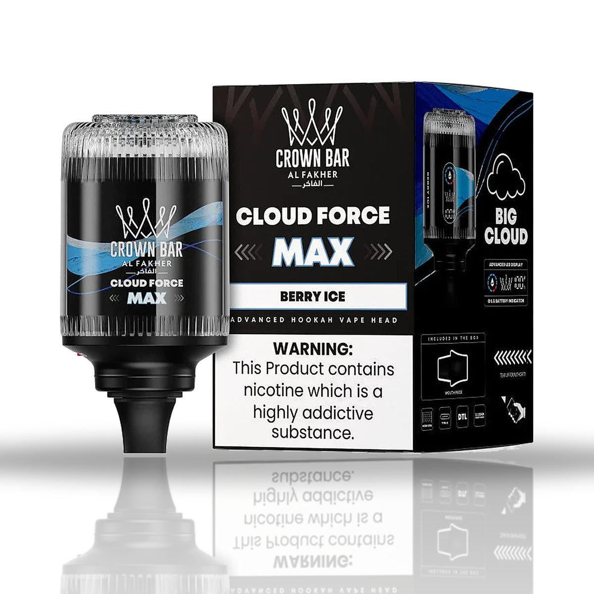 Al Fakher Crown Bar Cloud Force Max 50K Berry Ice
