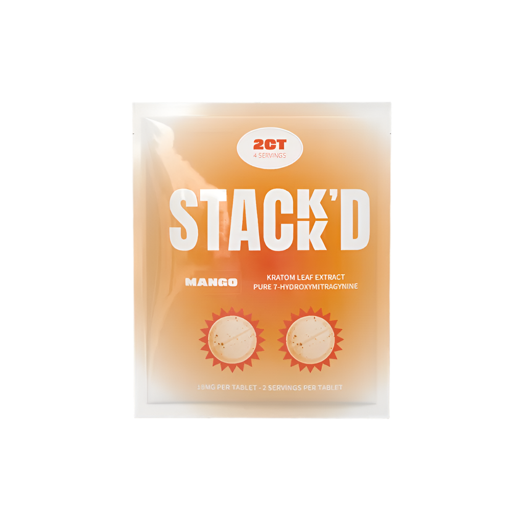 STACK’D Pure 7-Hydroxymitragynine Tablets 2 Count 36MG Per Bag