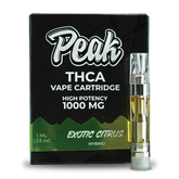 Peak THCA Vape Cartridges High Potency 1000 MG