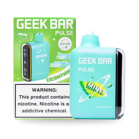Creamymintz — box & device — Geek Bar Pulse 15000 Puffs