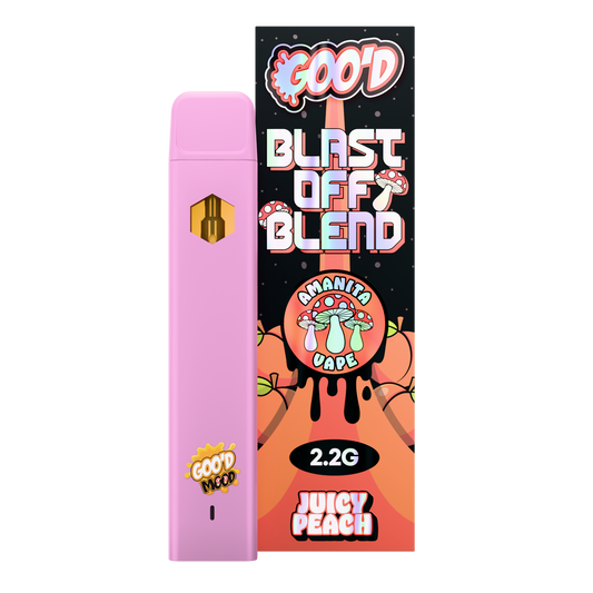 Goo'd Blast Off Blend Amanita Vape 2.2G - Juicy Peach (official product image)