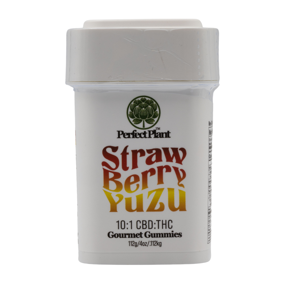 Perfect Plant 10:1 CBD:THC Gourmet Gummies Strawberry Yuzu tin