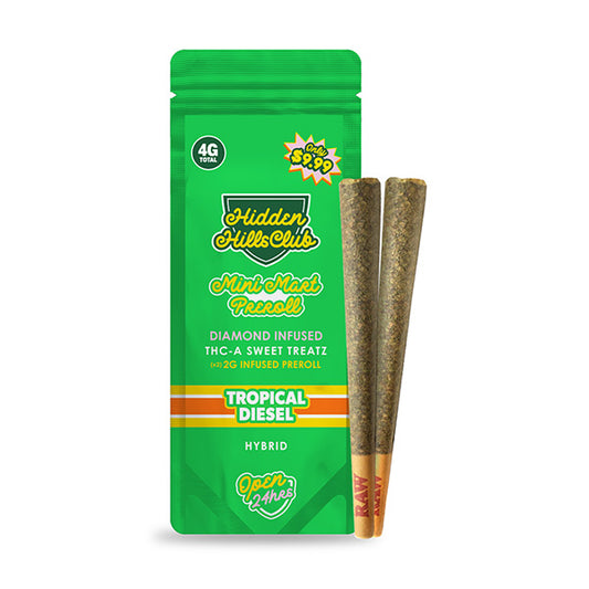 Hidden Hills Mini Mart Pre-Roll Diamond Infused THC-A Pre-Rolls 2PK (4g Total)