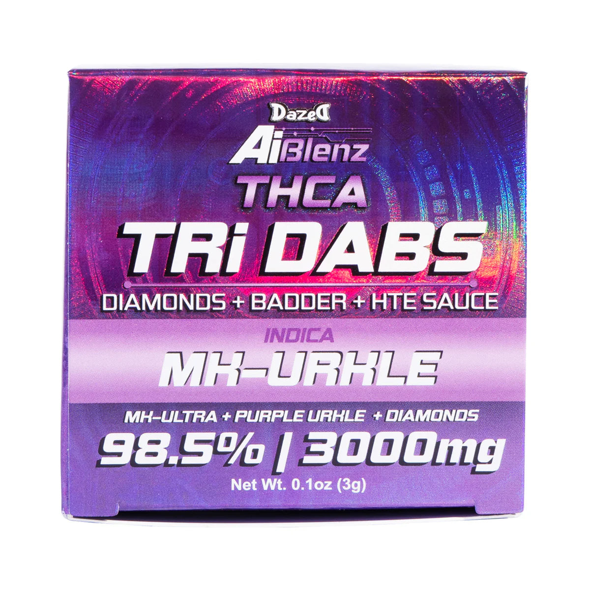 Dazed AiBlenz THCA TRi Dabs(Diamonds+Badder+HTE Sauce) 98.5% 3000mg