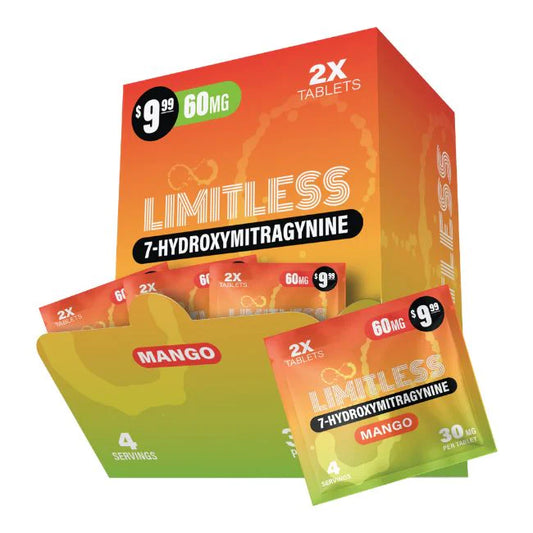 Limitless 7-Hydroxymitragynine 60Mg 2x 30Mg Tablets