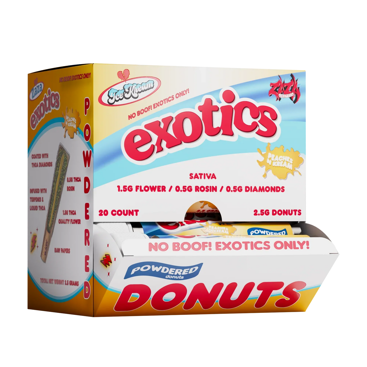 Ice Kream Exotics Rosin + Diamond Preroll - Peaches