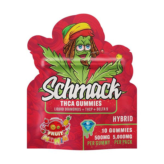 Schmack THCA Gummies Liquid Diamonds + ThcP + D9 10 pc (5,000MG Total)