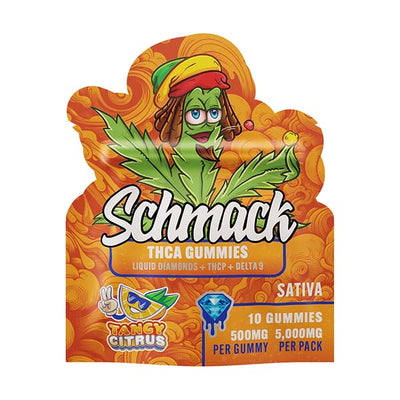 Schmack THCA Gummies Liquid Diamonds + ThcP + D9 10 pc (5,000MG Total)