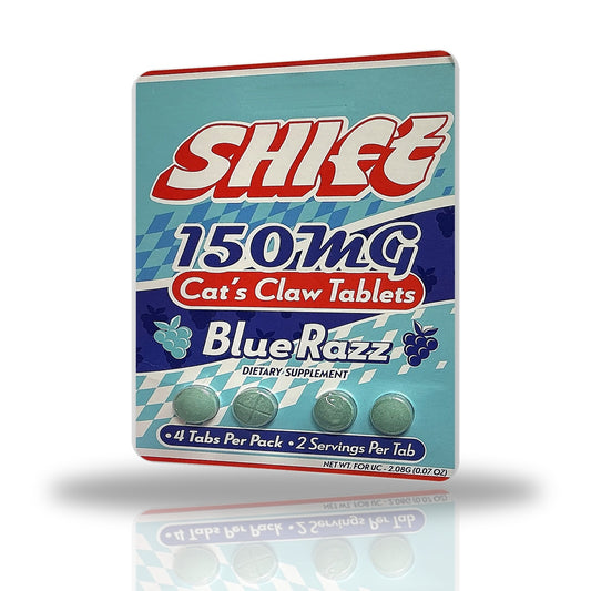 Shift 150MG Cat's Claw Tablets 4ct (7-oh Alternative) - Blue Razz