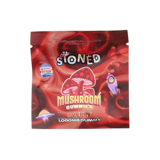 Stoned Mushroom Gummies 1ct bag, Cherry