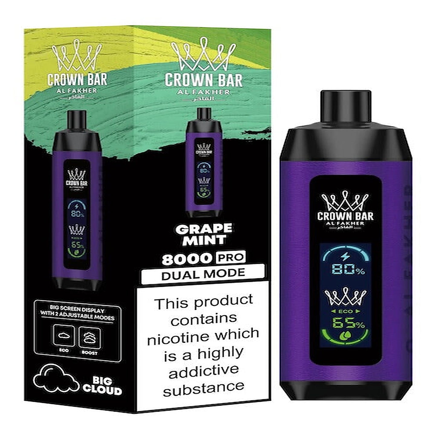 Al Fakher Crown Bar 9000 Grape Mint - image 4