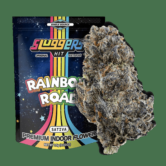 Sluggers Hit Rainbow Road (Sativa) Premium Indoor Flower 3.5G - Detail View
