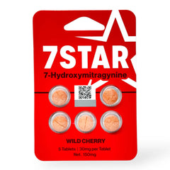 7Star 7-Hydroxymitragynine Extract Tablets 5ct - label and ingredients
