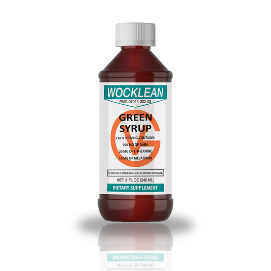 Wocklean Green Syrup 8oz - Drug-Free Relaxation Syrup - 8 fl oz