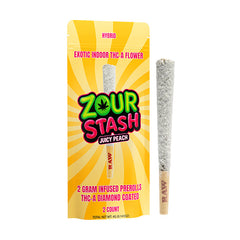 Zour Stash THC-A Diamond Coated 2 Gram Infused Prerolls(2 Count)