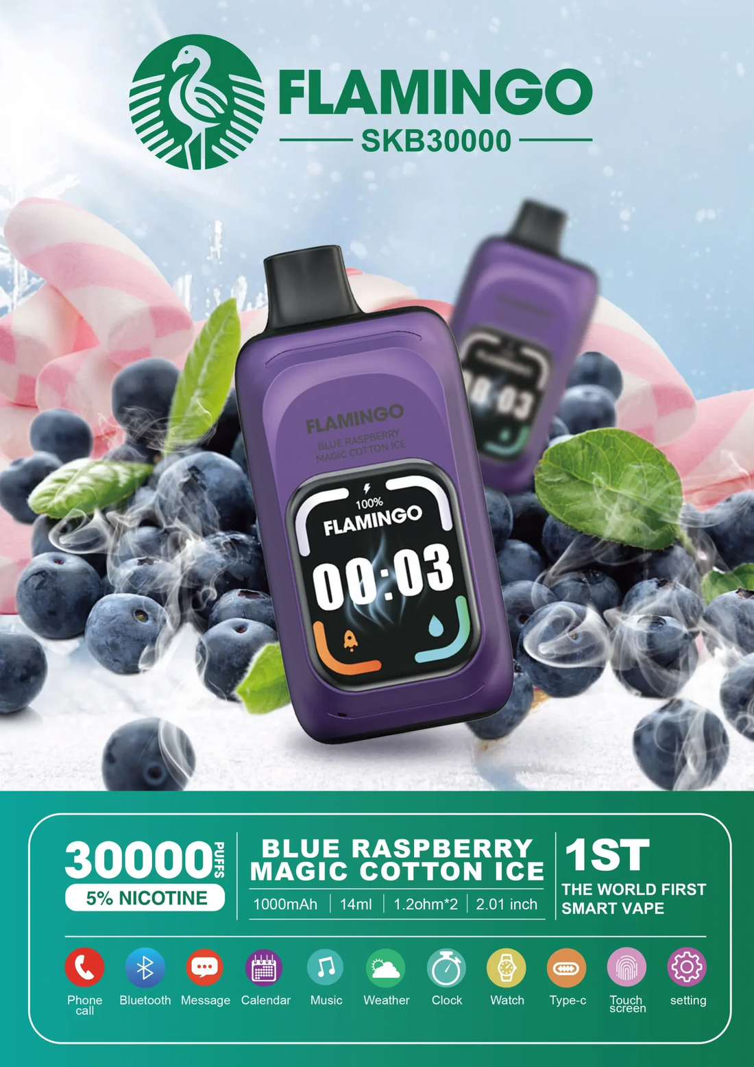 Flamingo SKB30000 Smart Multifunctional Disposable Vape