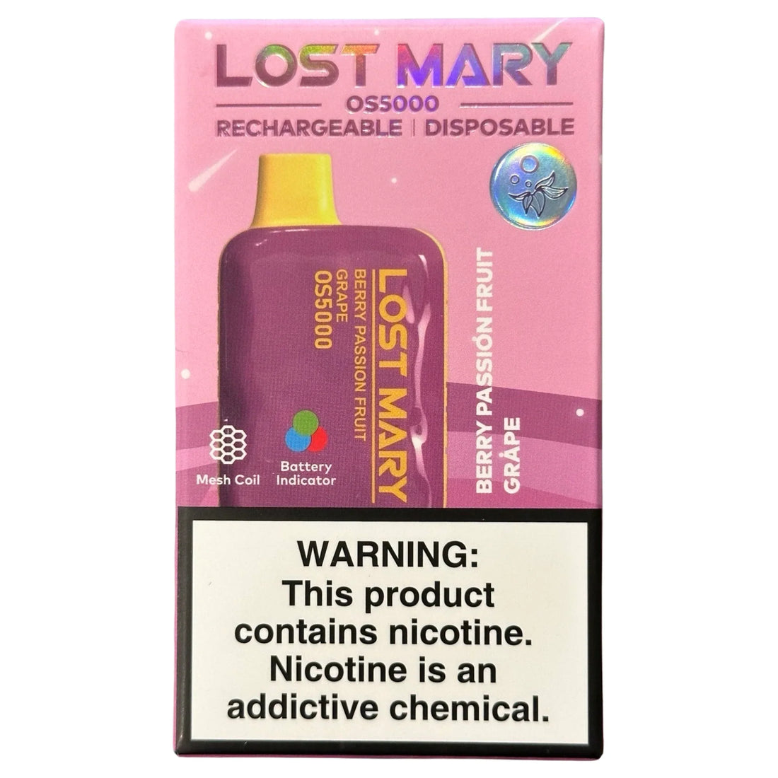 Lost Mary Vape Os5000 Berry Passion Fruit Grape