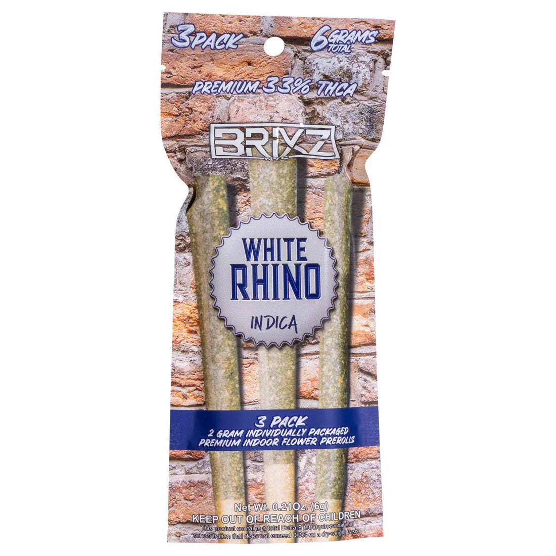 Dazed Brixz 3-Pack Premium 33% THCA Pre-Roll 6g