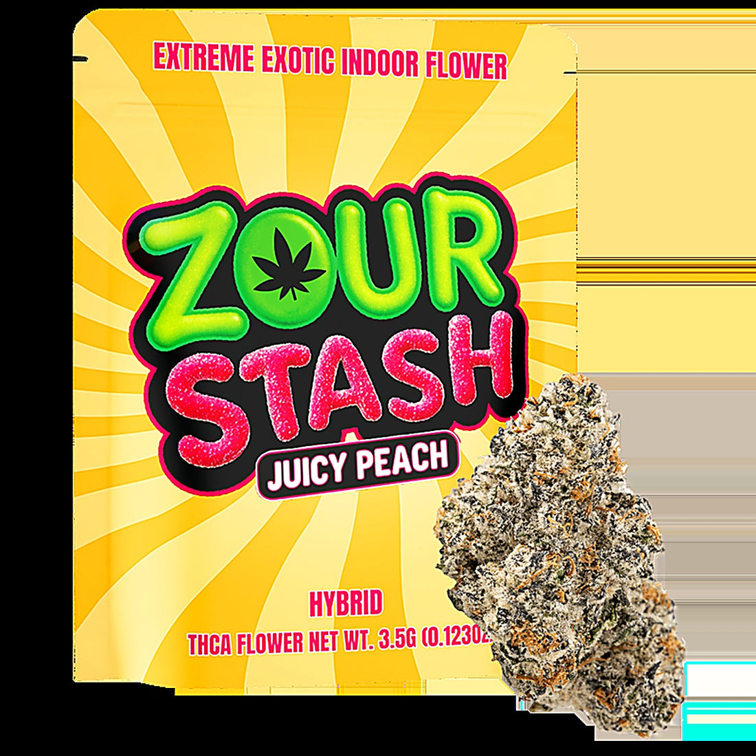 Zour Stash Juicy Peach(Hybrid)Extreme Exotic Indoor Flower 3.5g - Main Image