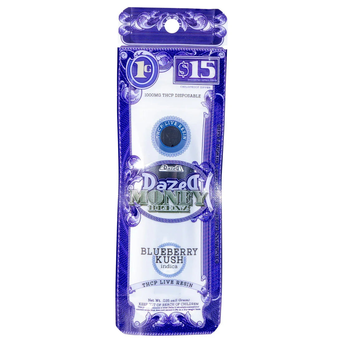 Dazed Money Blenz THCP Live Resin Disposable 1G
