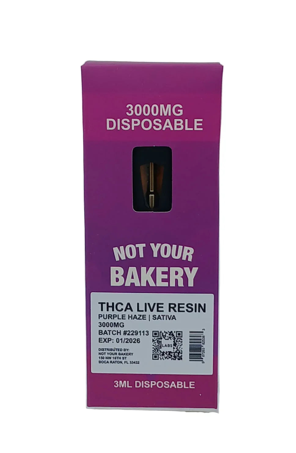 Not Your Bakery Live Resin THCa Disposable 3g