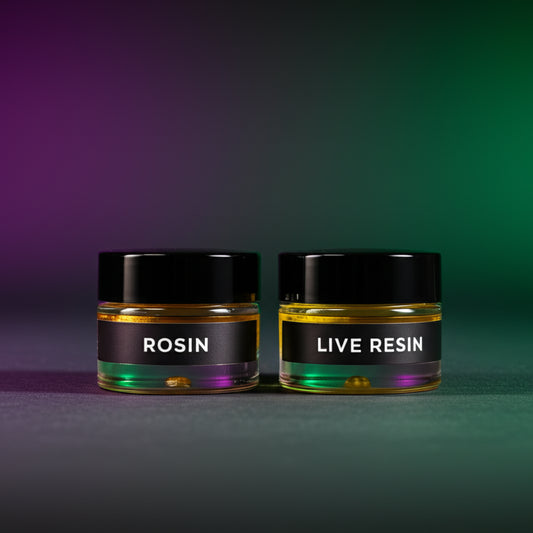 THC-A rosin vs live resin concentrate comparison — Exotics Dispensary