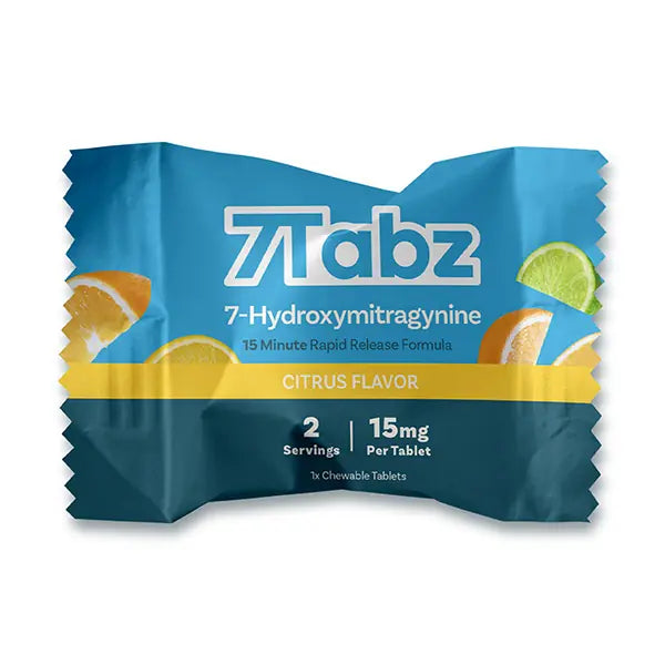 7Tabz 7-Hydroxymitragynine Kratom Extract Tablet 15MG - label and ingredients
