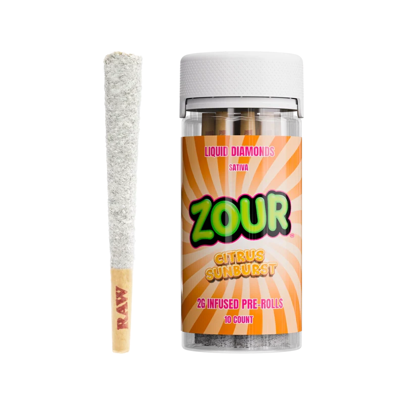 Zour Stash Liquid Diamonds 2G Infused Pre-Rolls 10 Count