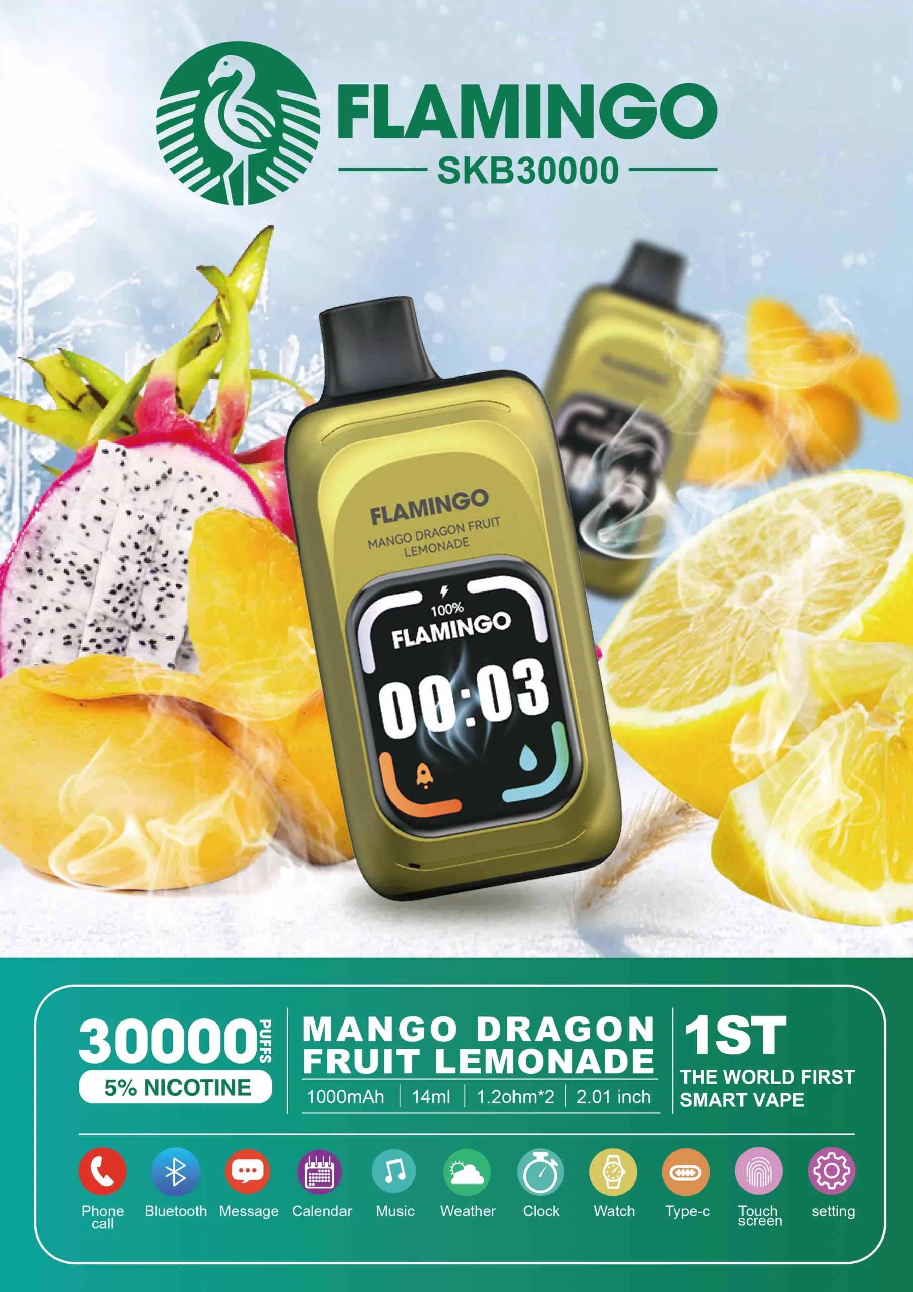 Flamingo SKB30000 Smart Multifunctional Disposable Vape