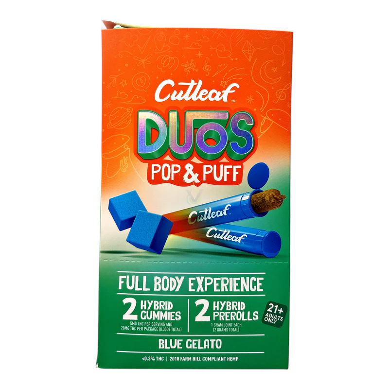 Cutleaf Duos Pop & Puff 2x Gummies + 2xPrerolls