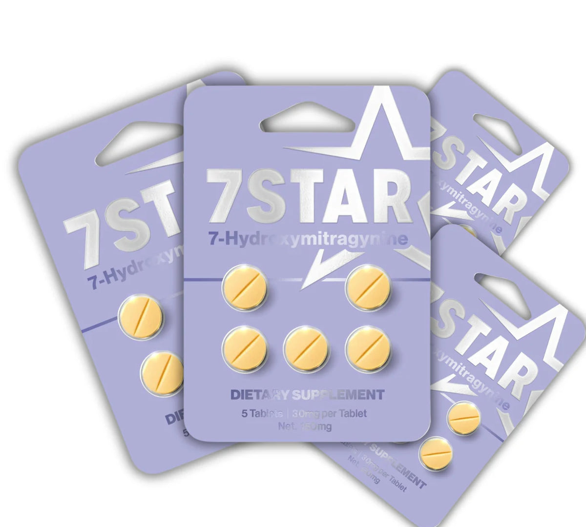 7Star 7-Hydroxymitragynine Extract Tablets 5ct - product front view