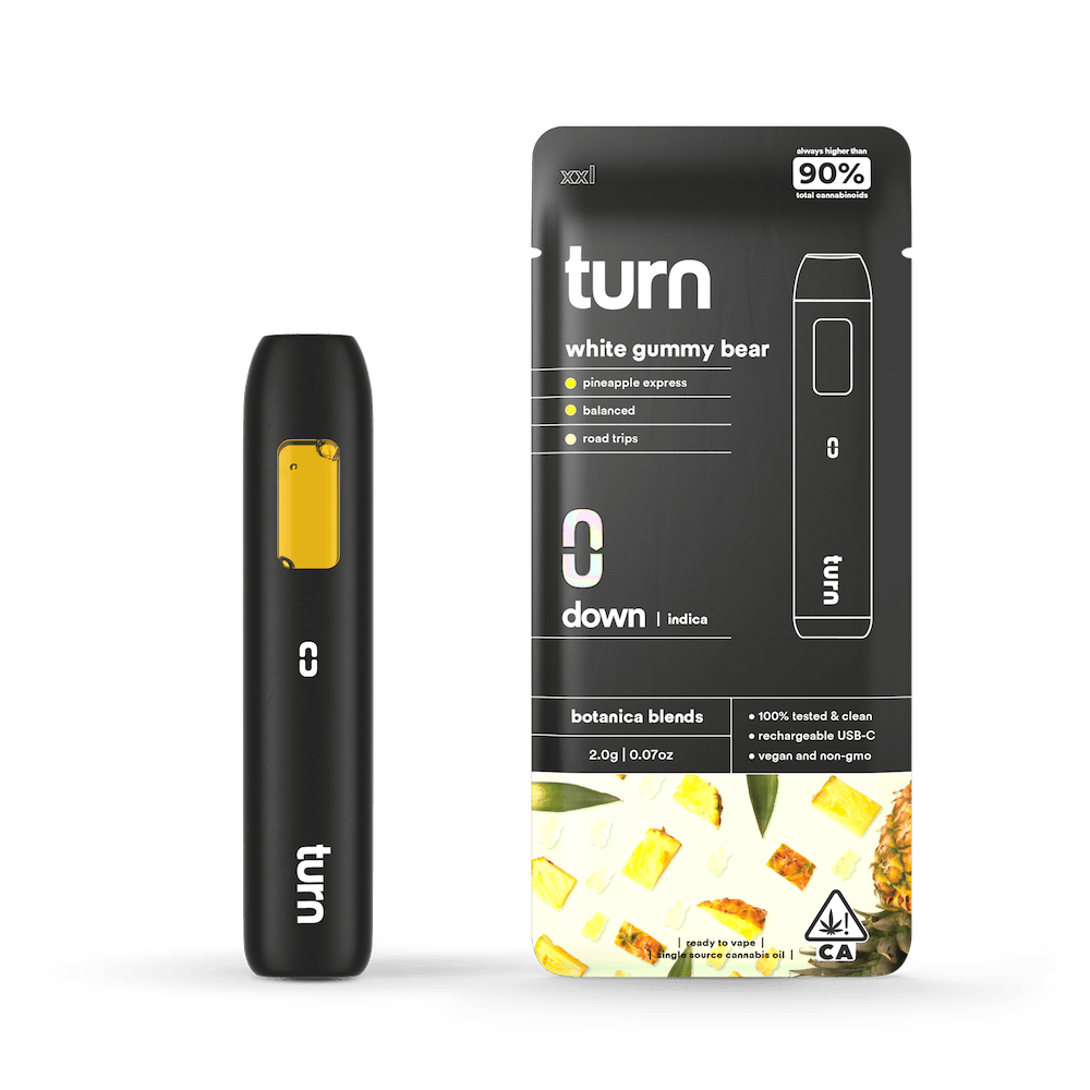 Turn THCa Botanica Blends Disposable Vape 2G - Close-Up View