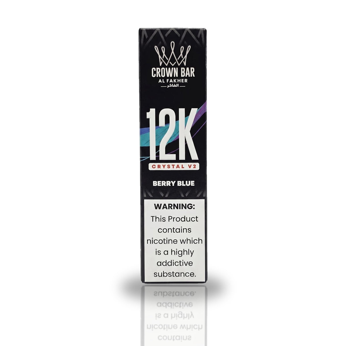 Crown Bar Al Fakher 12K Crystal V2 Disposable Vape — Berry Blue
